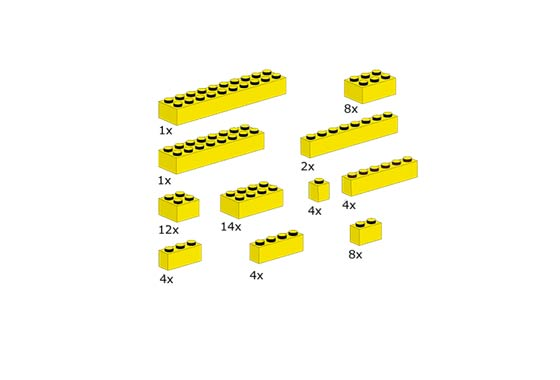 LEGO 10010 Assorted Yellow Bricks