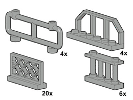 LEGO 10050 Gray Fences