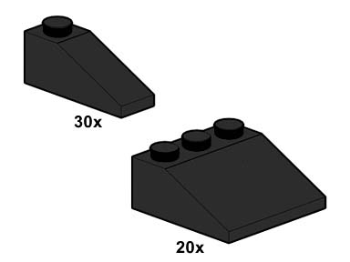 LEGO 10055 Black Slopes 33 3 x 1 and 3 x 3