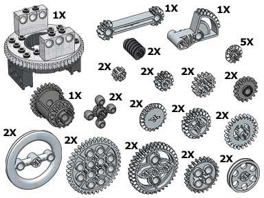 LEGO 10076 Technic Gear Wheels