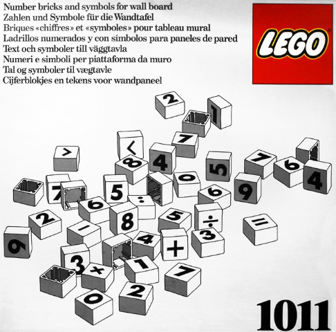 LEGO 1011 Number/Symbol Blocks (Number bricks and symbols for wall board)