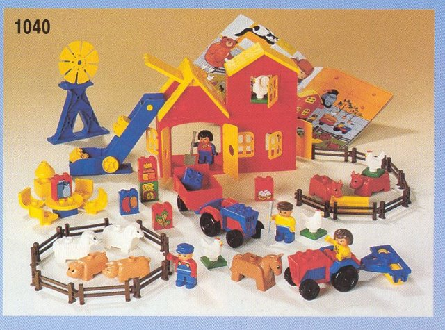 LEGO 1040 Farm - 76 elements and a picture book (1991 version)