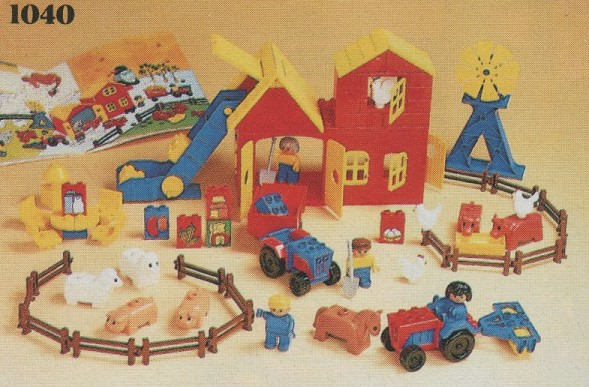 LEGO 1040-2 Farm - 76 elements and a picture book (1986 version)