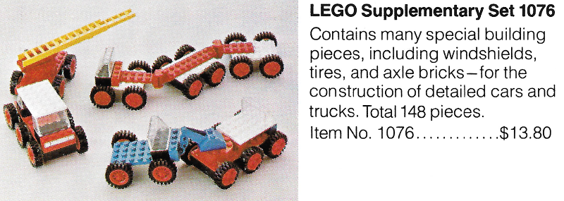 LEGO 1076-2 Car and Truck Supplementary Set for 1045
