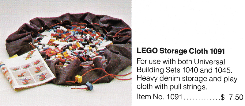 LEGO 1091 Supplementary Set - LEGO Educational Storage Cloth