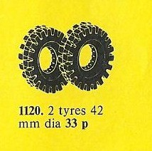 LEGO 1120 Tires (42 mm)