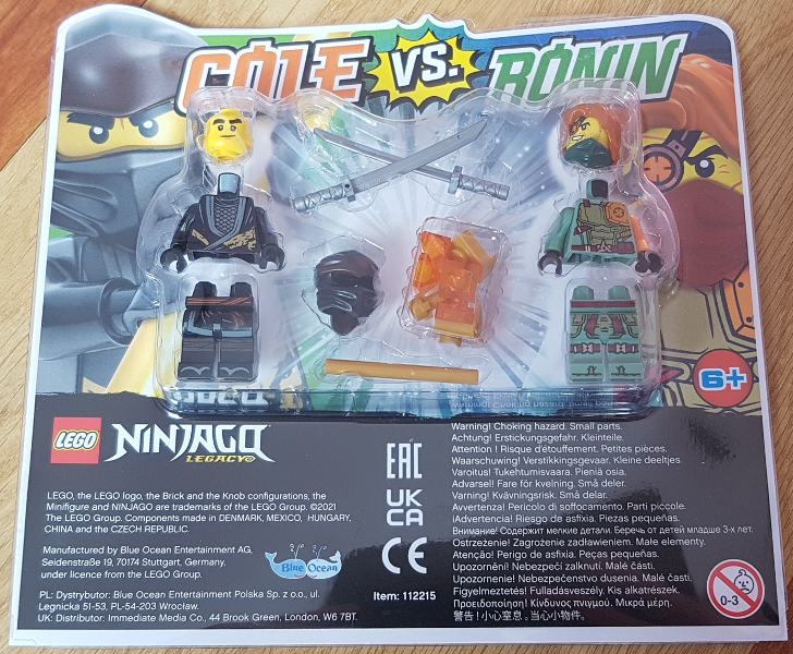 LEGO 112215 Cole vs. Ronin blister pack