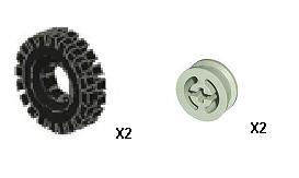 LEGO 1131 Tires (42 mm) and Hubs