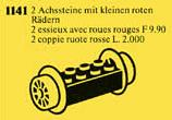 LEGO 1141 Wheel Bricks with Small Red Train Wheels