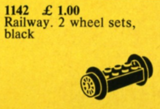 LEGO 1142 Wheel Bricks with Small Black Train-Wheels