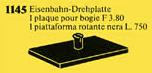 LEGO 1145 Bogie Plate
