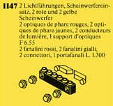 LEGO 1147 Light Prisms & Holder, Red/Yellow Light Covers