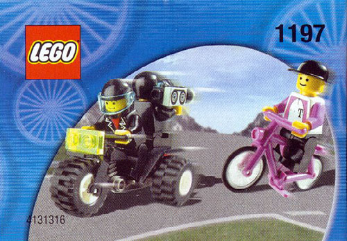 LEGO 1197 Telekom Race Cyclist and Television Motorbike