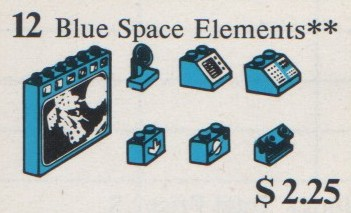LEGO 12 Blue Space Elements