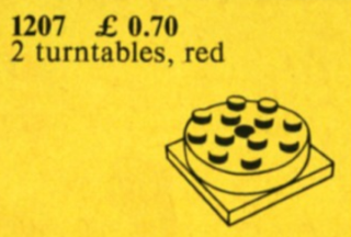 LEGO 1207 Turntables (4 x 4), Red