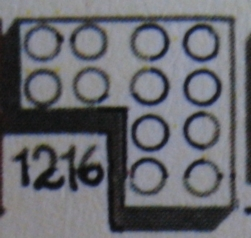 LEGO 1216-2 4 x 4 Corner Bricks