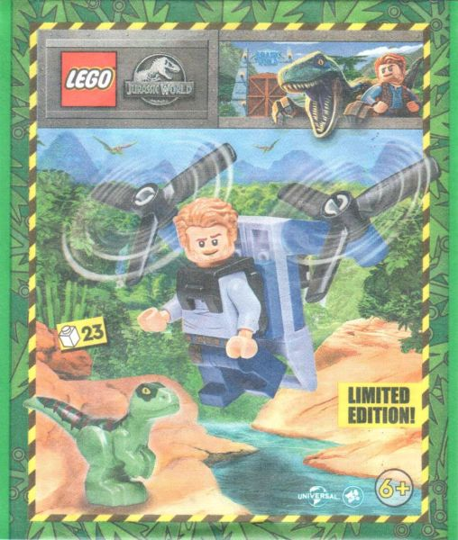 LEGO 122328 Owen with Jet Pack and Raptor paper bag