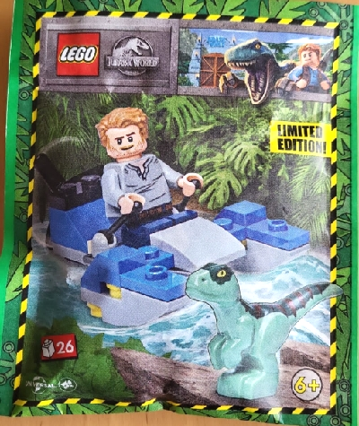 LEGO 122331 Owen with Swamp Speeder and Raptor paper bag