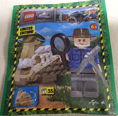 LEGO 122334 Alan with Dino Skeleton paper bag