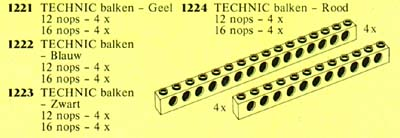 LEGO 1224 Beams, Red