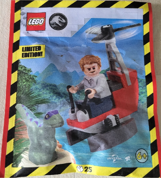 LEGO 122403 Owen with Helicopter and Raptor paper bag