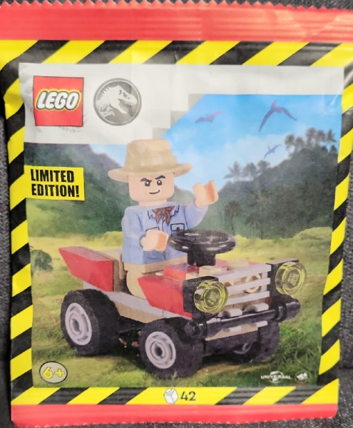 LEGO 122408 Alan Grant with Quad paper bag