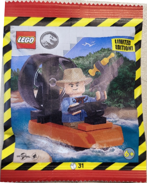 LEGO 122508 Alan Grant with Hovercraft paper bag