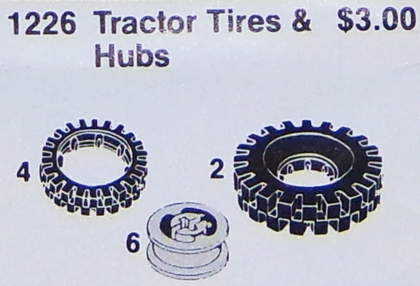 LEGO 1226 Tractor Tires and Hubs