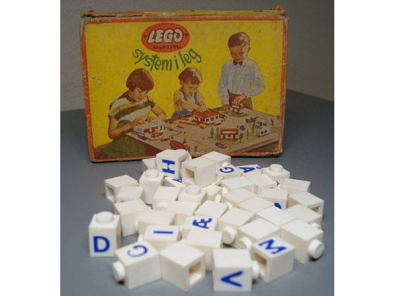 LEGO 1234-4 Mursten System i Leg 1 x 1 Letter Bricks