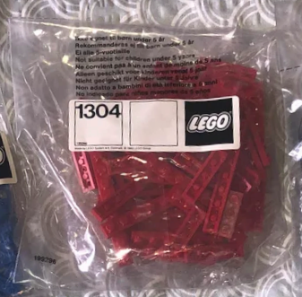 LEGO 1304 Plates, Red