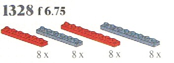 LEGO 1328 Red/Black Plates