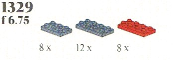 LEGO 1329 Red/Black Plates