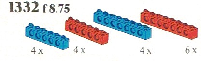 LEGO 1332 Red/Blue Beams
