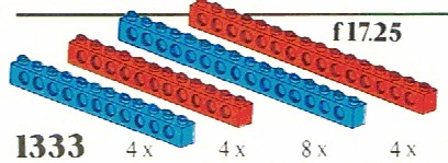 LEGO 1333 Red/Blue Beams