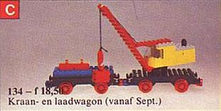 LEGO 134 Mobile Crane and Waggon