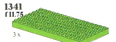 LEGO 1341 Building Plates, Green