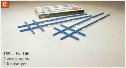 LEGO 155 2 Cross Rails, 8 Straight Tracks, 4 Base Plates