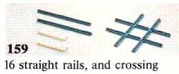 LEGO 159 Crossover, Straight Rails