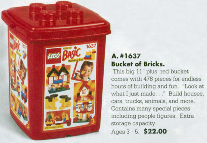 LEGO 1637 Bucket of Bricks