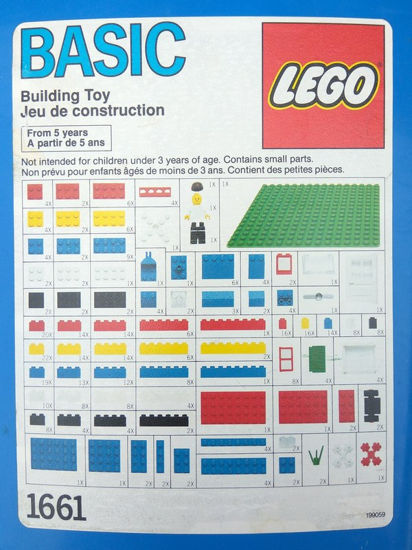 LEGO 1661-2 Basic Building Set in Bucket