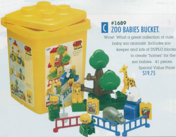 LEGO 1689 Zoo Babies Bucket