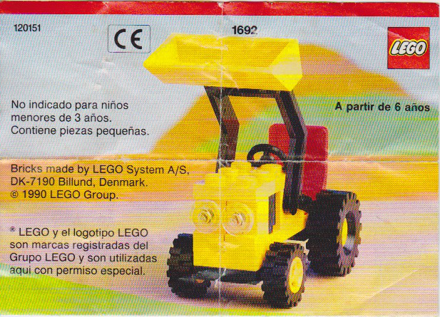 LEGO 1692 Loader Tractor