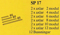 LEGO 17-3 Axles with Connectors