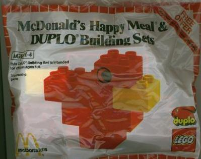 LEGO 1918 McDonald's Happy Meal & Duplo Building Sets polybag