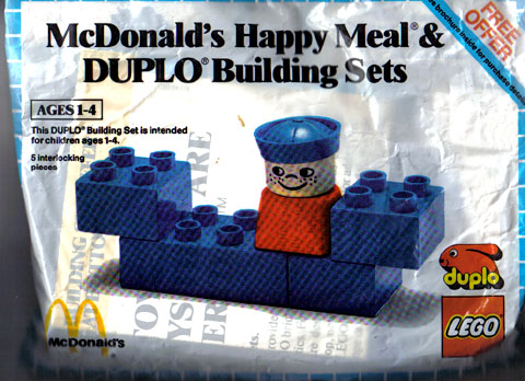 LEGO 1919 McDonald's Happy Meal & Duplo Building Sets polybag