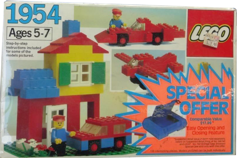 LEGO 1954-3 Basic Building Set With Storage Case