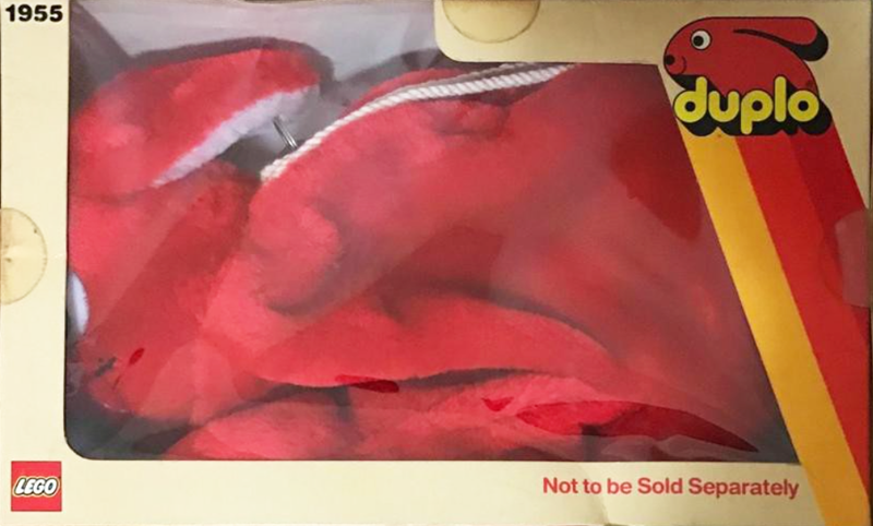 LEGO 1955-2 Plush Red Bunny / Rabbit Storage Bag