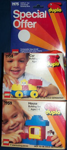 LEGO 1975 Car and House Building Sets - Special Offer