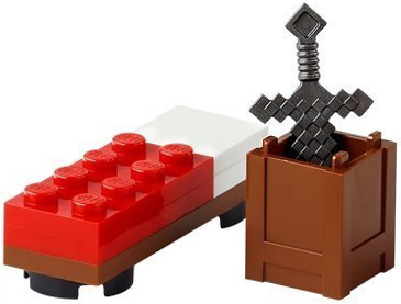 LEGO 21280-11 Advent Calendar 2025, Minecraft (Day 10) - Bed and Crate with Sword