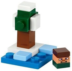 LEGO 21280-6 Advent Calendar 2025, Minecraft (Day  5) - Micro Snowy Taiga Biome with Steve